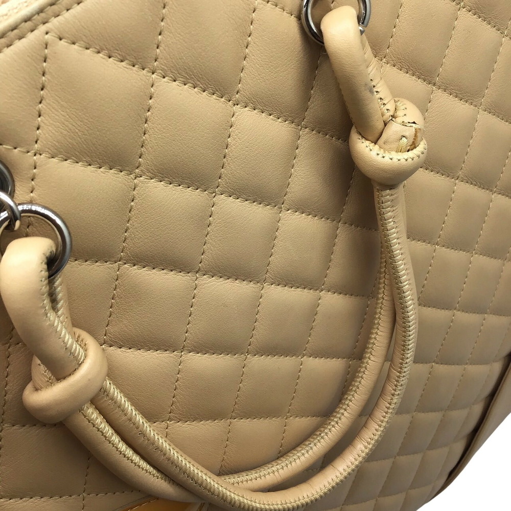 CHANEL Cambon Line Tote Bag Beige Soft Calfskin CC Coco Handbag Leather Shopping - Picture 8 of 8